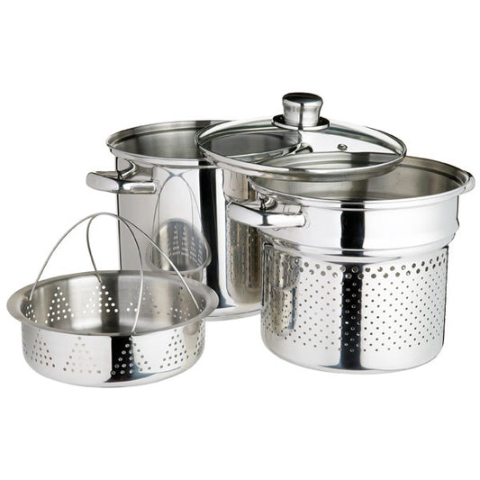 KitchenCraft World of Flavours Italian Pasta Pot with Steamer Insert