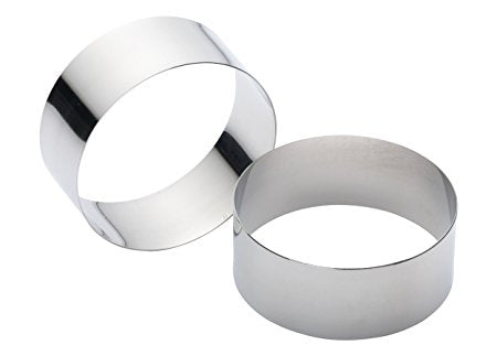 KitchenCraft Stainless Steel Cooking Rings Large x2