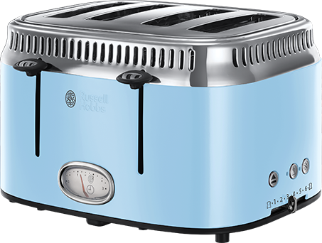 Russell Hobbs Retro Heavenly Blue 4 Slice Toaster