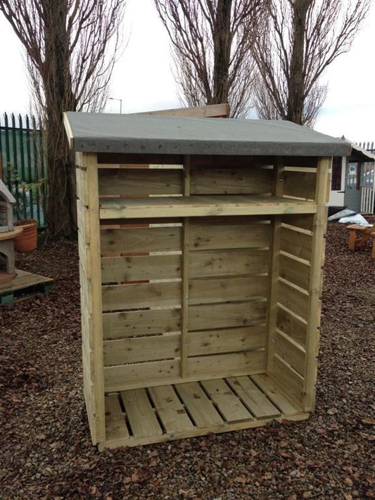 Wooden Log Store - Assembled