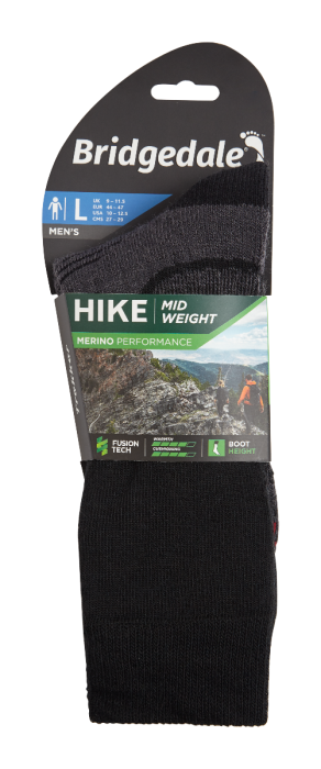 Bridgedale Mens Hike Midweight Merino Endurance Boot Socks
