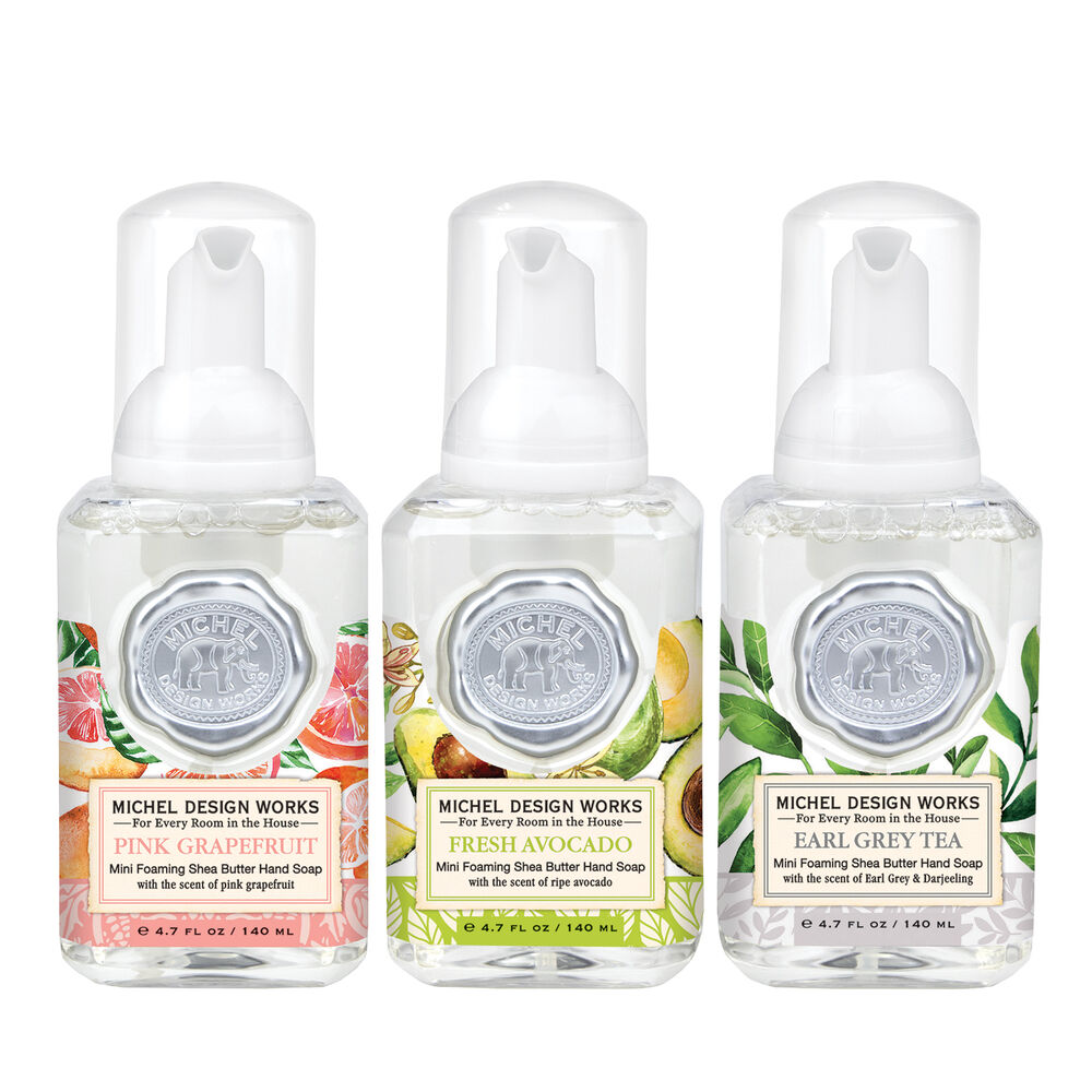 mini-foaming-hand-soap-set-pink-grapefruit-fresh-avocado-earl-grey-tea