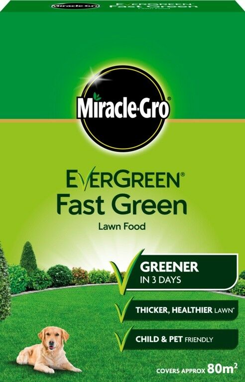 Miracle-Gro Evergreen Fast Green Lawn Food Carton 2.8kg