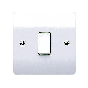 MK Electric Logic Plus Single Light Switch 1 Gang 1 Way 10A