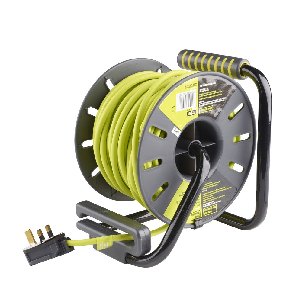 Masterplug Pro-XT 25m Open Reel with USB Charging, 2 Sockets & Switched ...