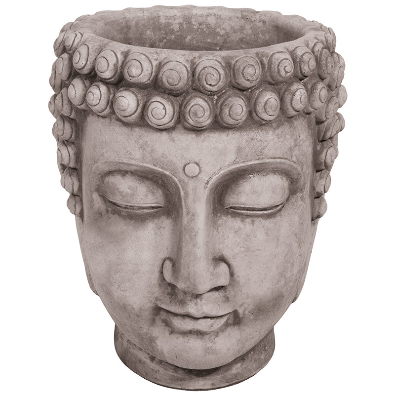 Willowstone Antique Grey Buddha Head Planter OR12AG