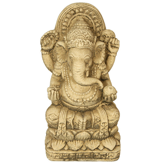 Willowstone Antique Cream Ganesh Statue OR22AC