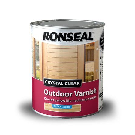 Ronseal Crystal Clear Outdoor Varnish Clear Satin 2.5L