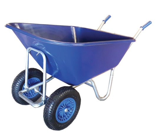 Big Blue Twin Wheelbarrow 280L