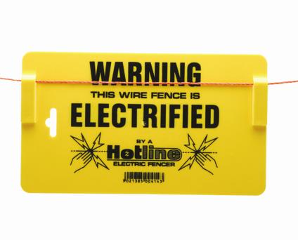 Hotline Electric Fencing Warning Sign