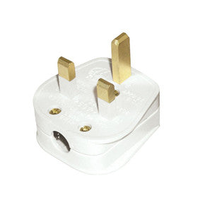 Scolmore 13A Resilient Plug Top White C/W Fuse
