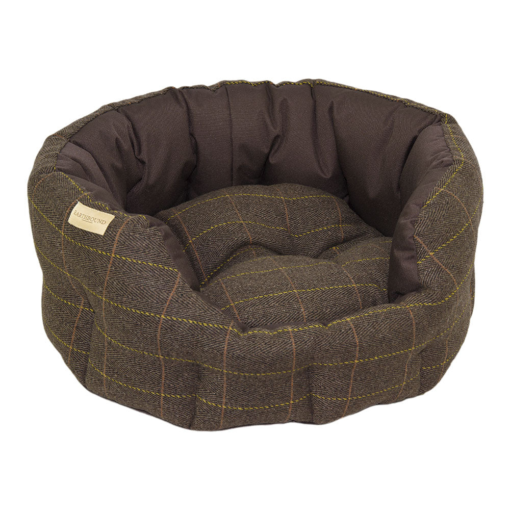 Earthbound Waterproof Tweed Dog Bed Small Sam Turner & Sons