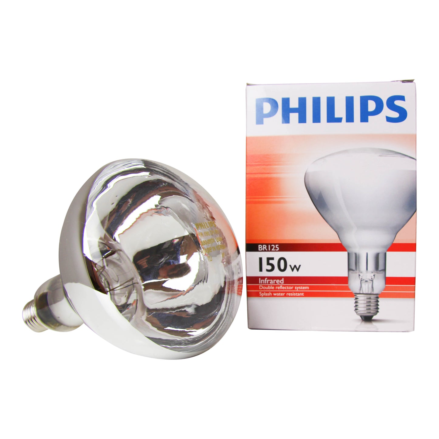 Philips BR125 IR Infra-Red 150W Clear Bulb