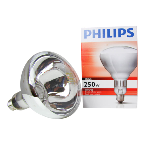 Philips BR125 IR Infra-Red 250W Clear Bulb