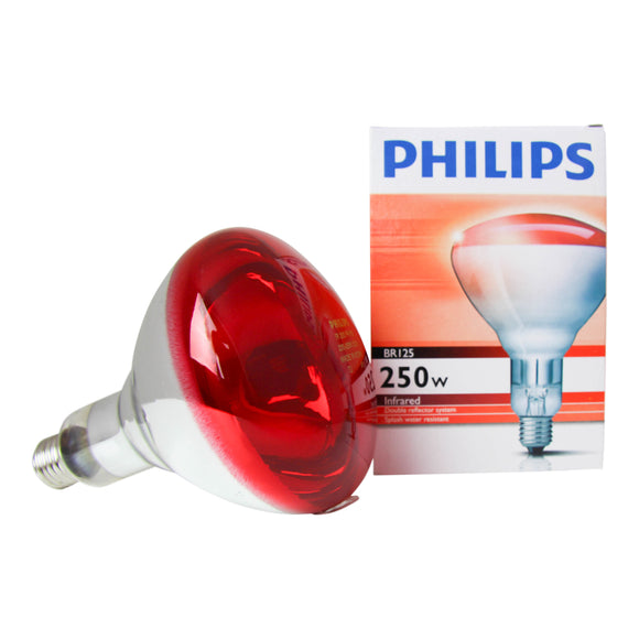Philips BR125 IR Infra-Red 250W Ruby Bulb
