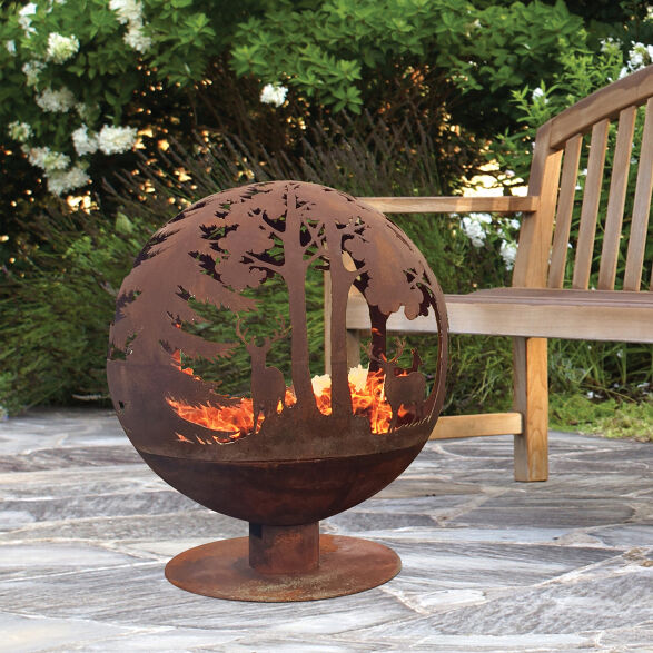 Fallen Fruits Woodland Globe Fire Pit