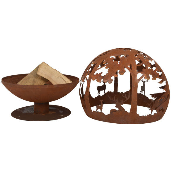 Fallen Fruits Woodland Globe Fire Pit