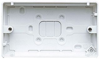 2 Gang White Surface Backbox