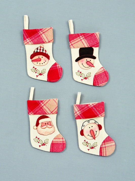 Premier Red Plaid Mini Christmas Stocking