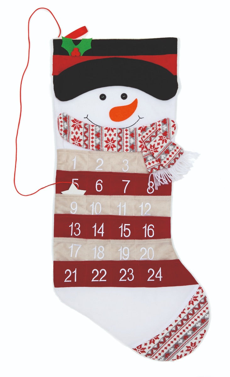 Premier Snowman Advent Stocking 75cm