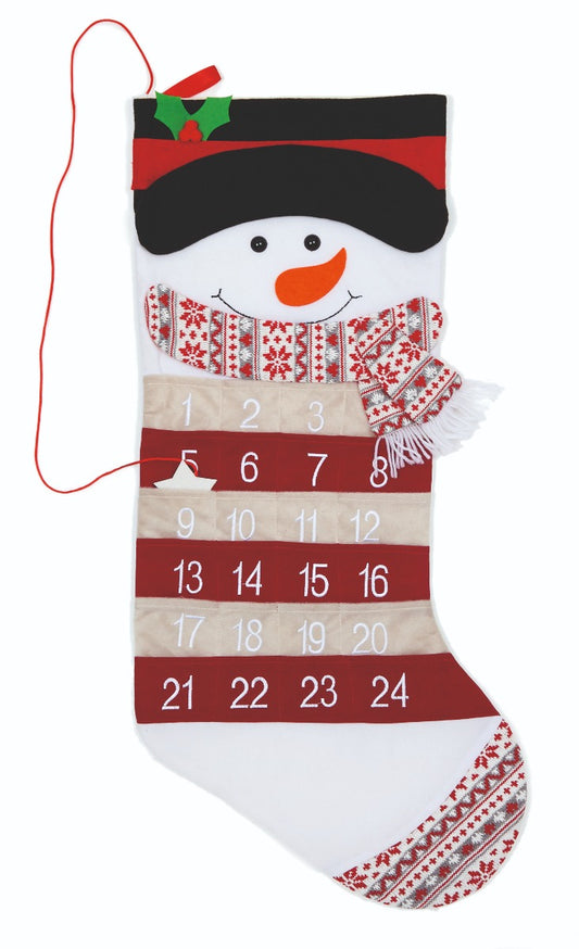Premier Snowman Advent Stocking 75cm