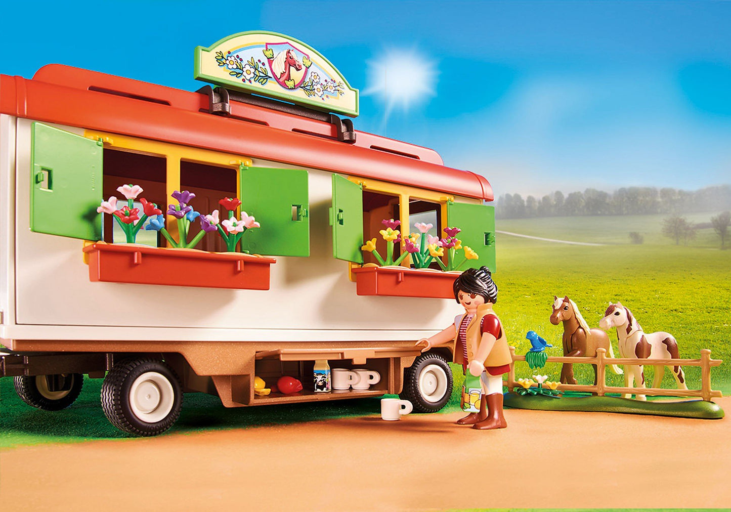 Playmobil Country Pony Shelter with Mobile Home 70510