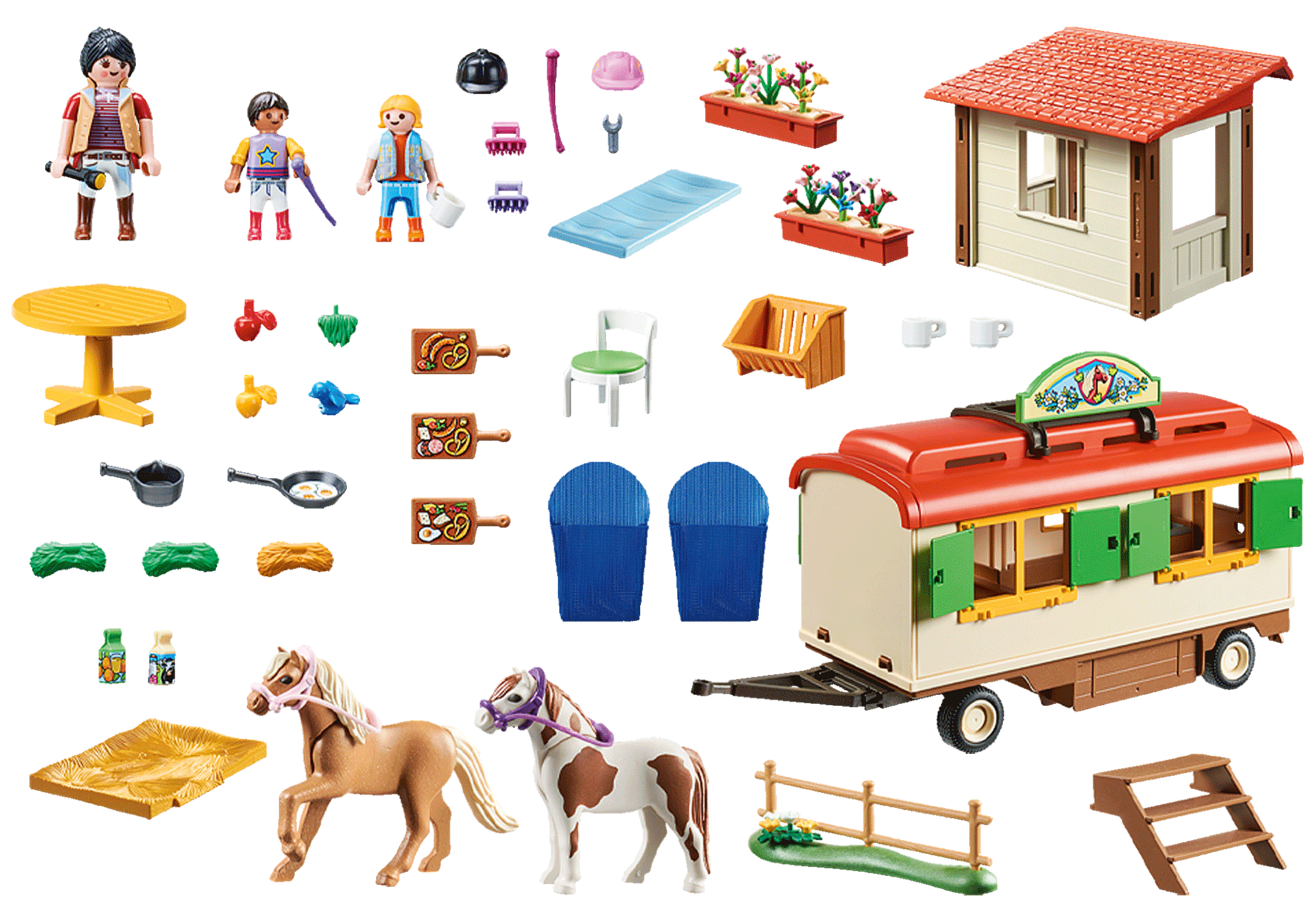 Playmobil Country Pony Shelter with Mobile Home 70510