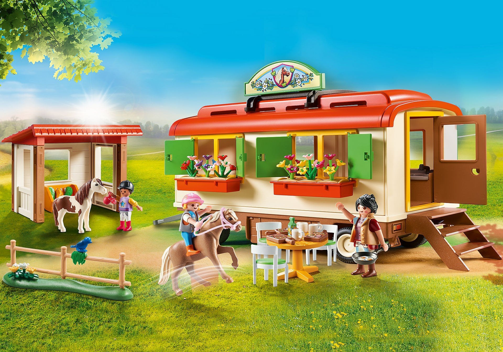 Playmobil Country Pony Shelter with Mobile Home 70510
