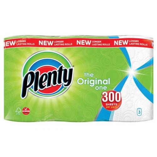 Plenty Pack of 3 Kitchen Rolls