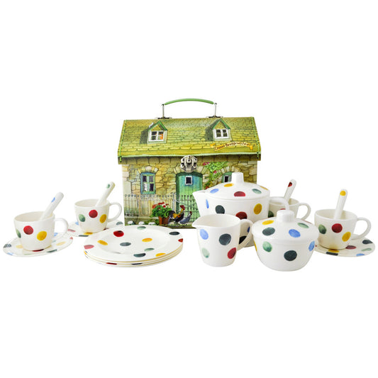 Emma Bridgewater Polka Dot Dollies Tea Set House Carry Case
