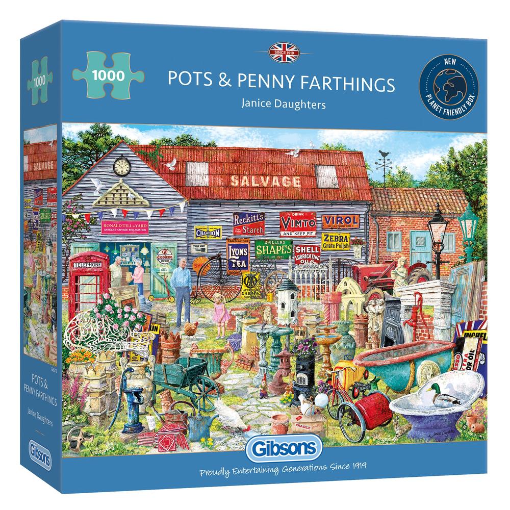 Gibsons Pots & Penny Farthings 1000 Piece Jigsaw