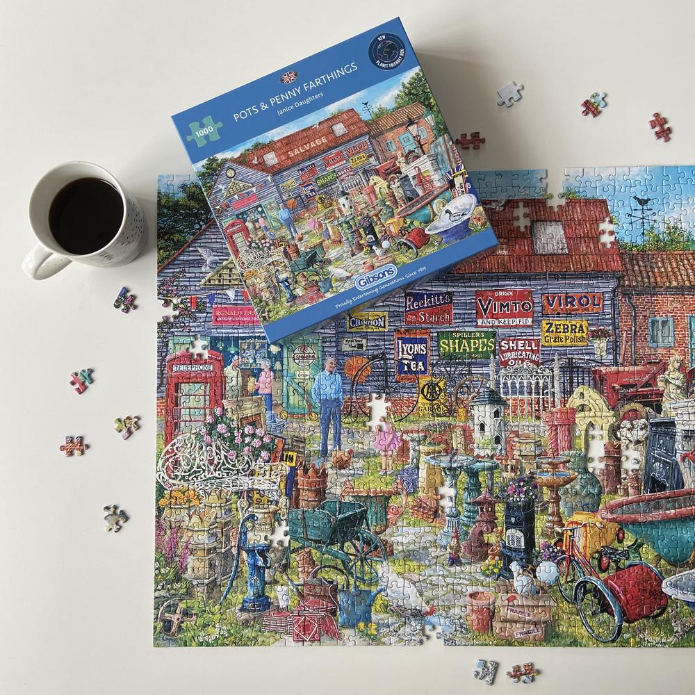 Gibsons Pots & Penny Farthings 1000 Piece Jigsaw