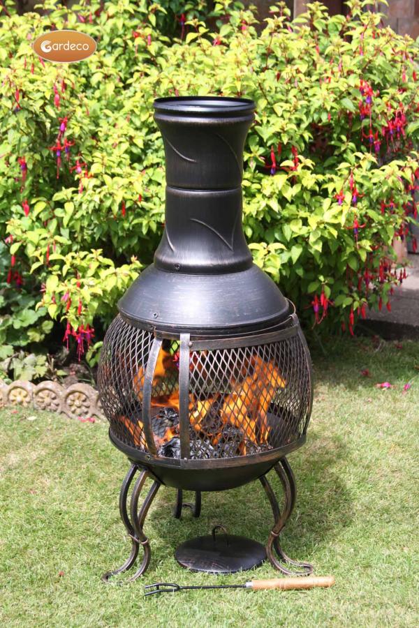 Gardeco Cordoba Pot Belly Steel Chimenea