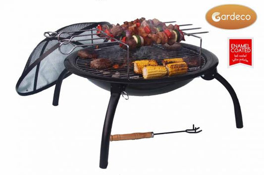 Gardeco Lucio Folding Firebowl & Rottisserie