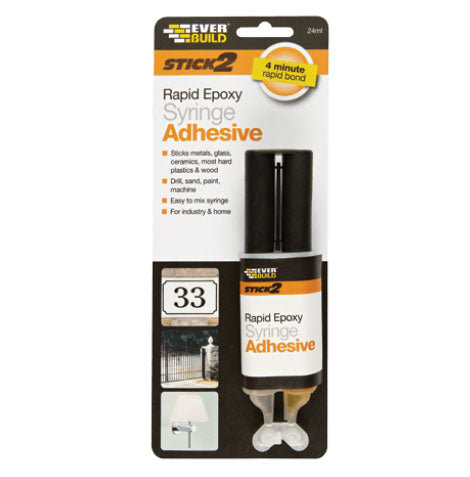 Everbuild Stick 2 Rapid Epoxy Syringe 30ml