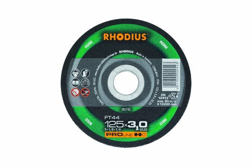 Rhodius 230 x 3 x 22.23mm FT44 Cutting Disc Stone Concrete