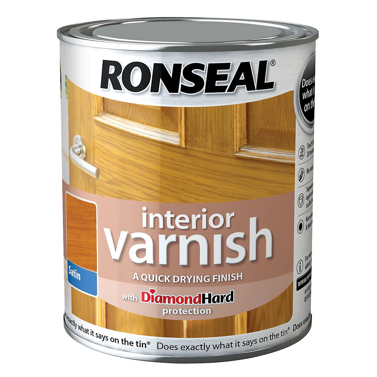 Ronseal Diamond Hard Interior Satin Wood Varnish 750ml