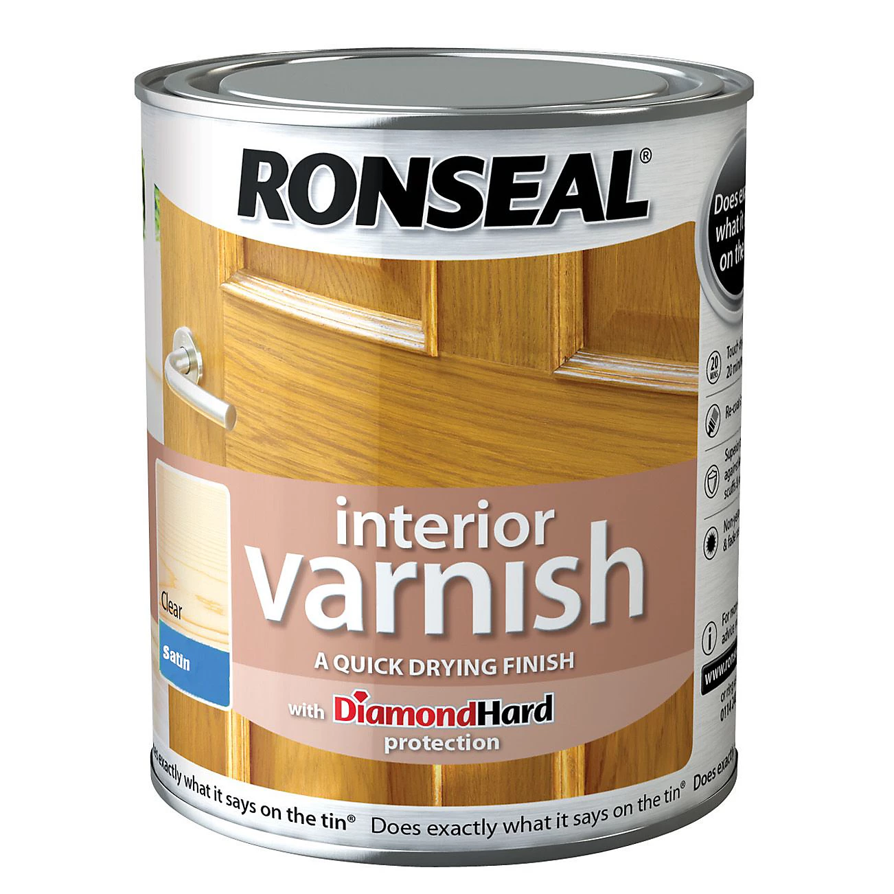 Ronseal Diamond Hard Interior Satin Wood Varnish 750ml