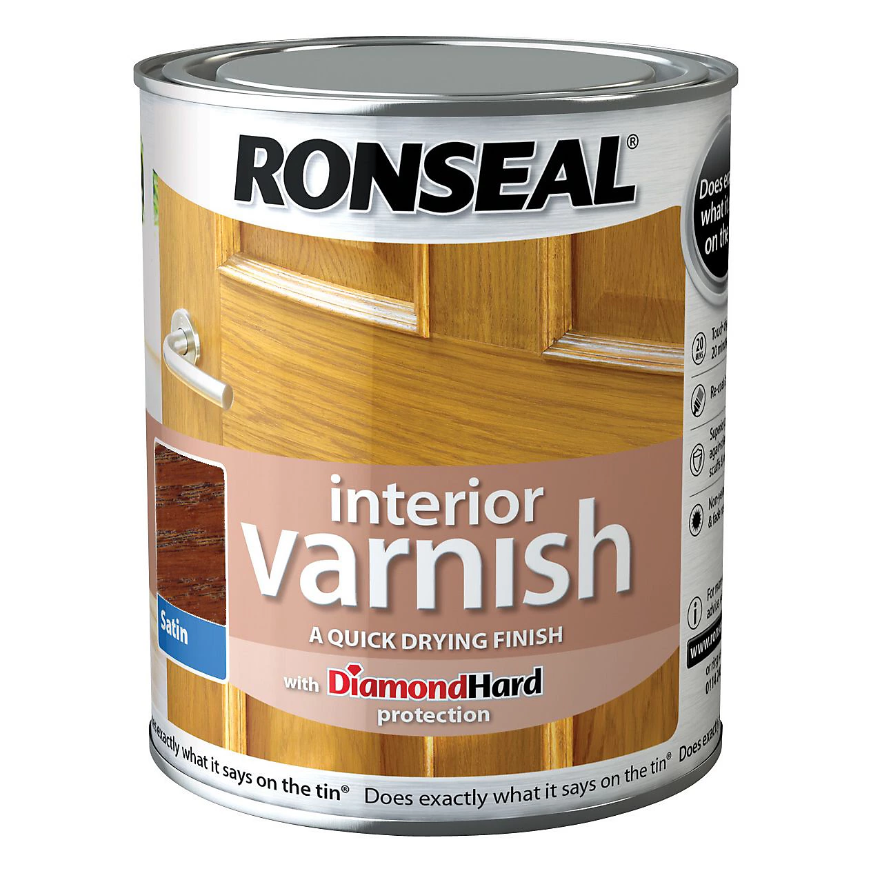 Ronseal Diamond Hard Interior Satin Wood Varnish 750ml