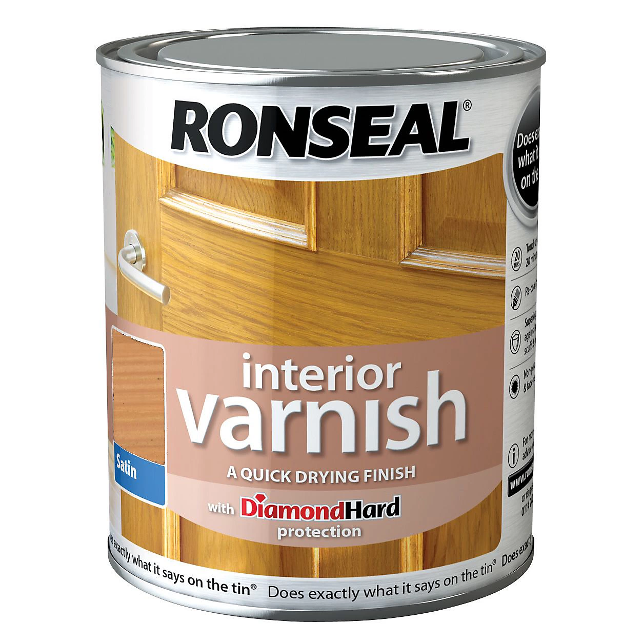 Ronseal Diamond Hard Interior Satin Wood Varnish 750ml