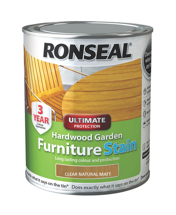 Ronseal Ultimate Protection Hardwood Garden Furniture Stain 750ml Sam