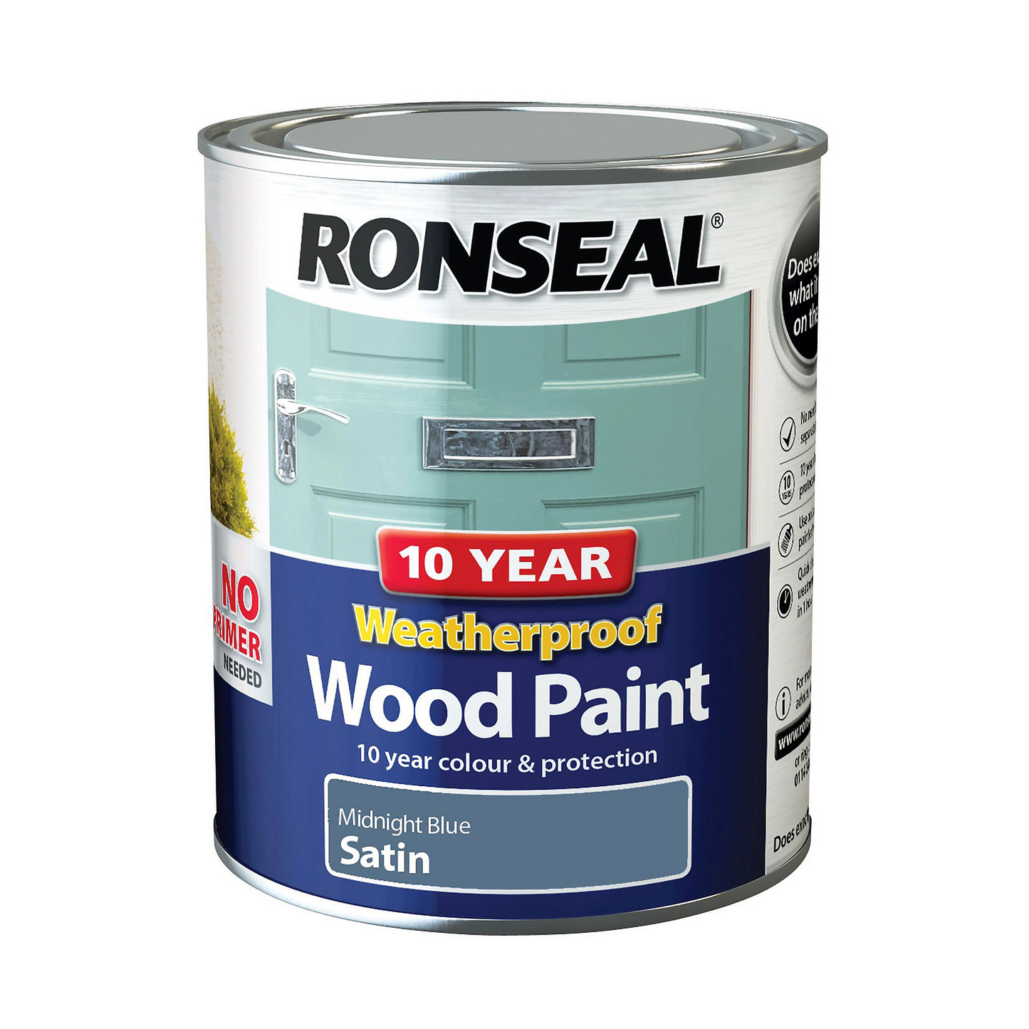 Ronseal 10-Year Weatherproof Satin Wood Paint 750ml