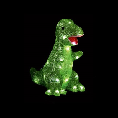 Premier LED Green Acrylic Dinosaur 24.5cm