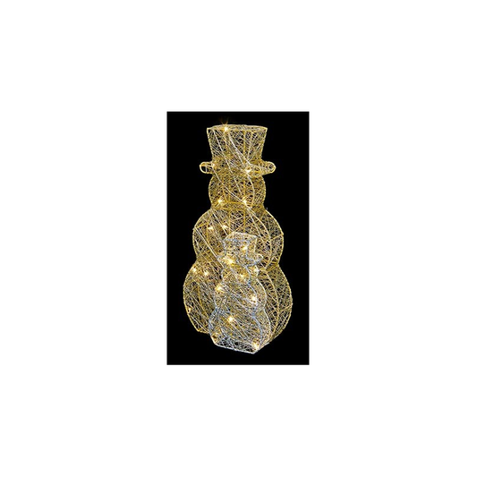 Premier Lit Gold Snowman Warm White LED 31cm