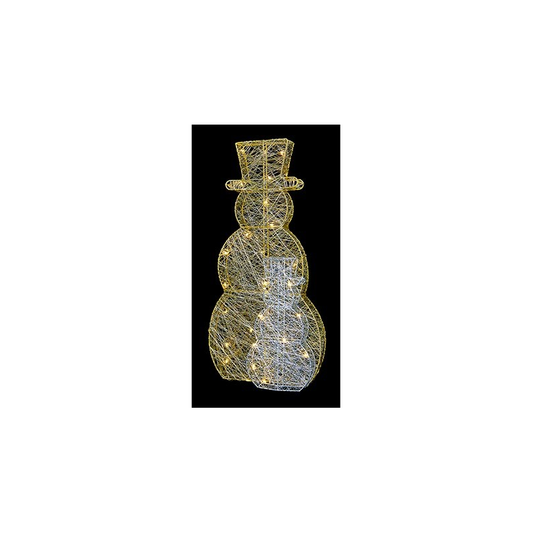 Premier Lit Gold Silver Snowman Warm White LED 46cm