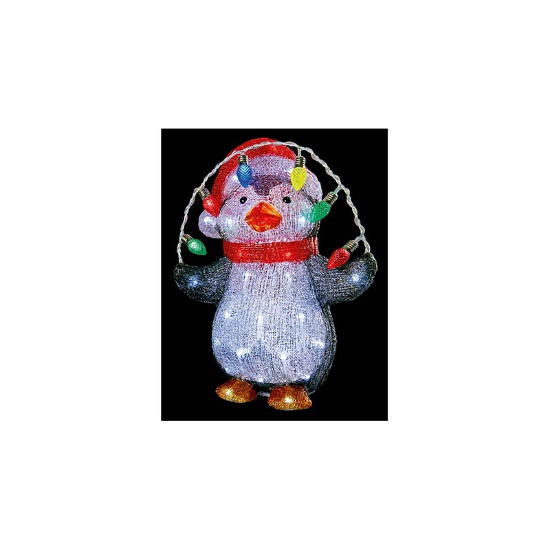 Premier Lit Acrylic Penguin Party Lights 38cm