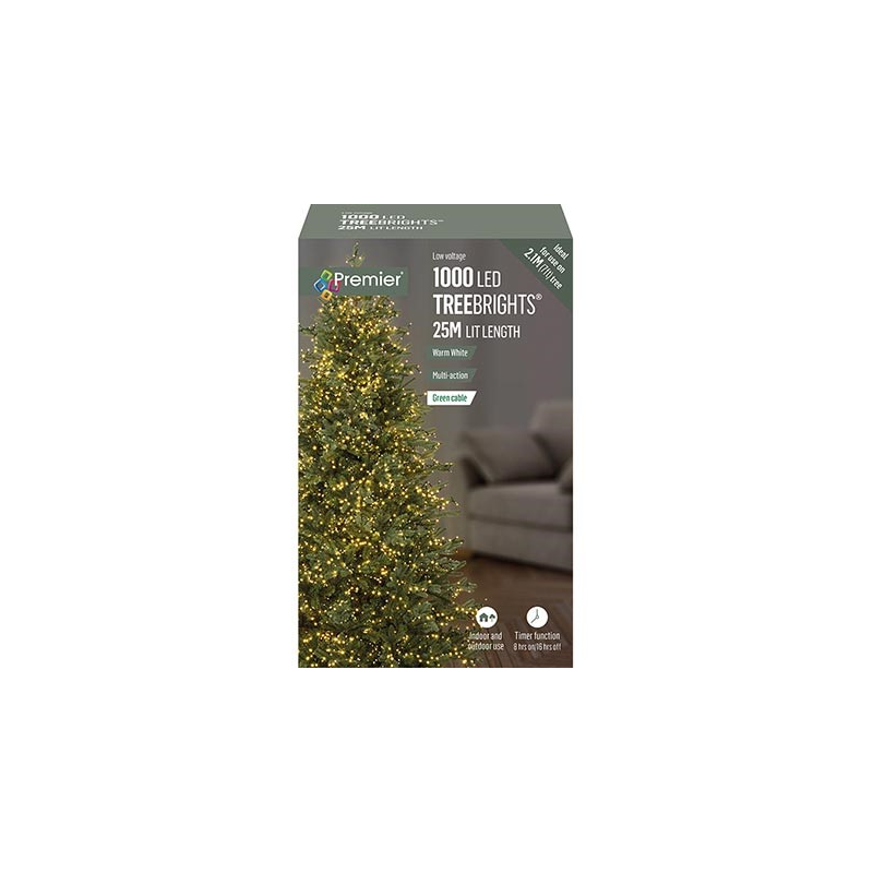 Premier 1000 Warm White LED Multi-action Treebrights with Timer