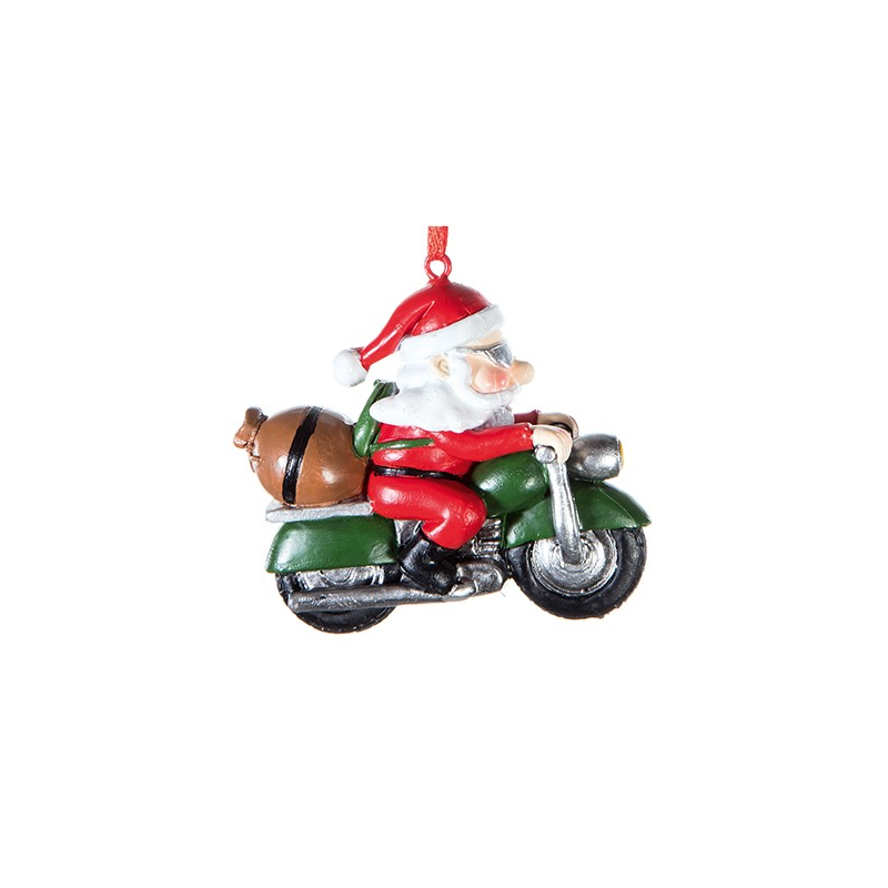 Premier 7.5cm Resin Santa on Motorbike