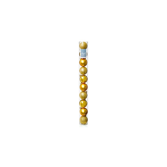 Premier Baubles Gold Multi Finish 60mm Shatterproof 10-Pack