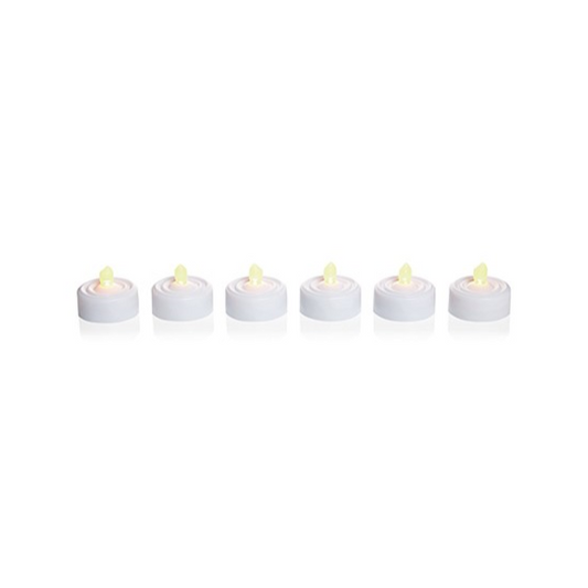 Premier Flickering LED Tea Lights 6-Pack